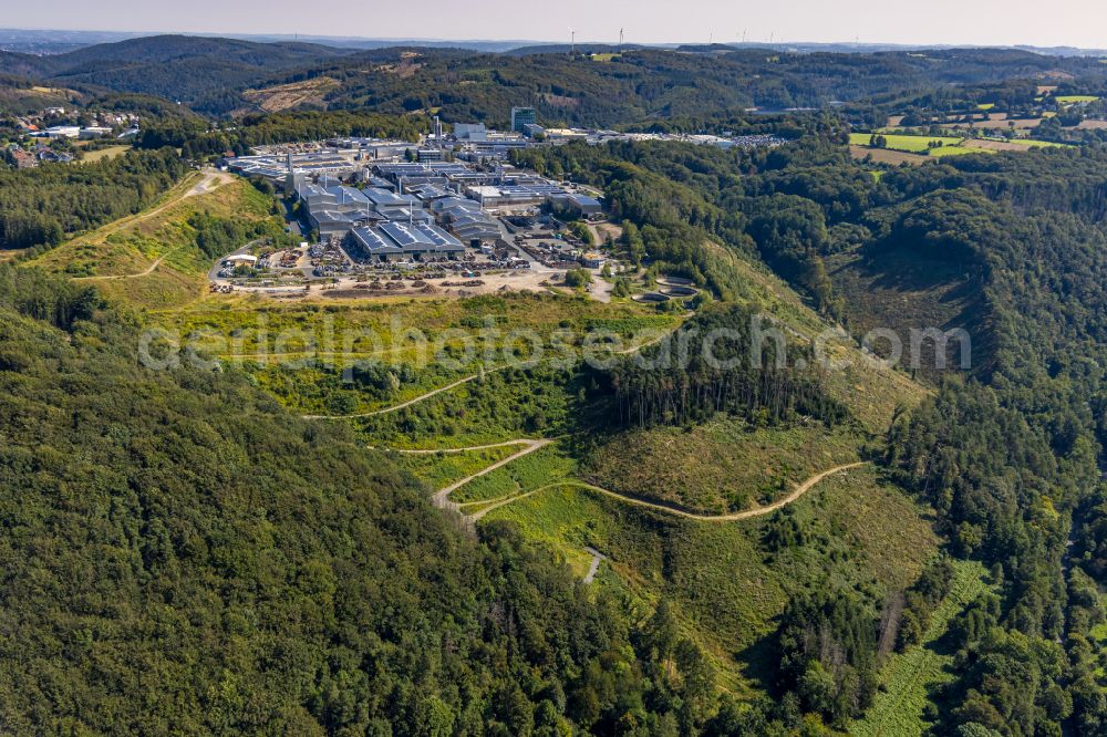 Aerial photograph Ennepetal - Building and production halls on the premises of Siegfried Jacob Metallwerke GmbH & Co. KG on Jacobstrasse in Ennepetal in the state North Rhine-Westphalia, Germany