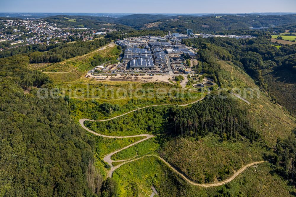 Ennepetal from above - Building and production halls on the premises of Siegfried Jacob Metallwerke GmbH & Co. KG on Jacobstrasse in Ennepetal in the state North Rhine-Westphalia, Germany