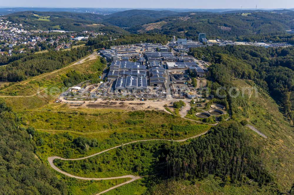 Ennepetal from the bird's eye view: Building and production halls on the premises of Siegfried Jacob Metallwerke GmbH & Co. KG on Jacobstrasse in Ennepetal in the state North Rhine-Westphalia, Germany