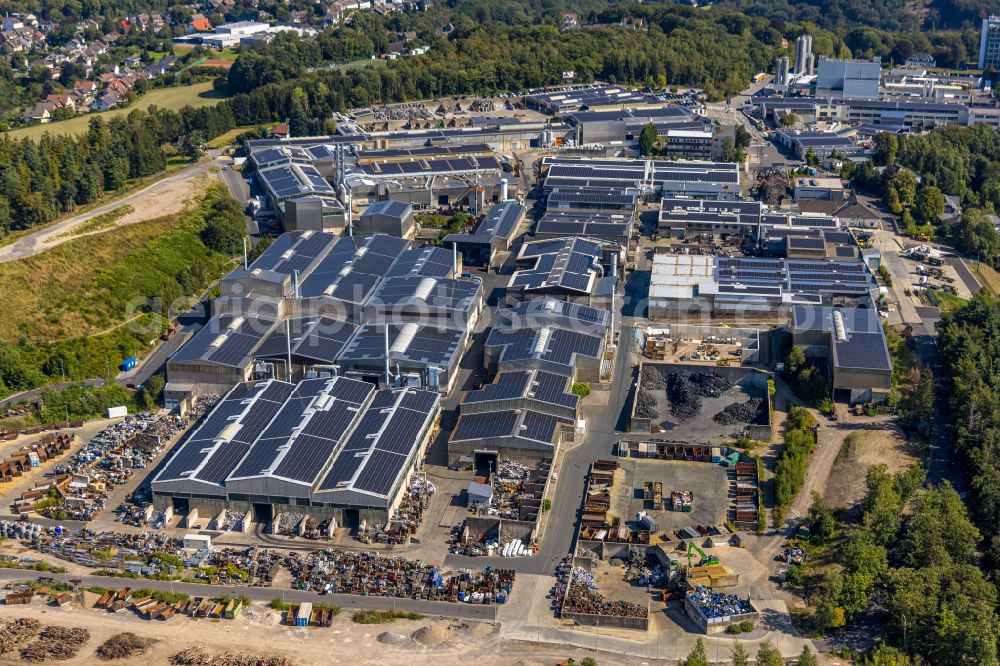 Aerial photograph Ennepetal - Building and production halls on the premises of Siegfried Jacob Metallwerke GmbH & Co. KG on Jacobstrasse in Ennepetal in the state North Rhine-Westphalia, Germany