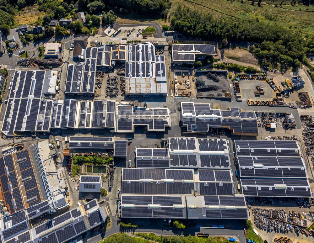 Ennepetal from above - Building and production halls on the premises of Siegfried Jacob Metallwerke GmbH & Co. KG on Jacobstrasse in Ennepetal in the state North Rhine-Westphalia, Germany