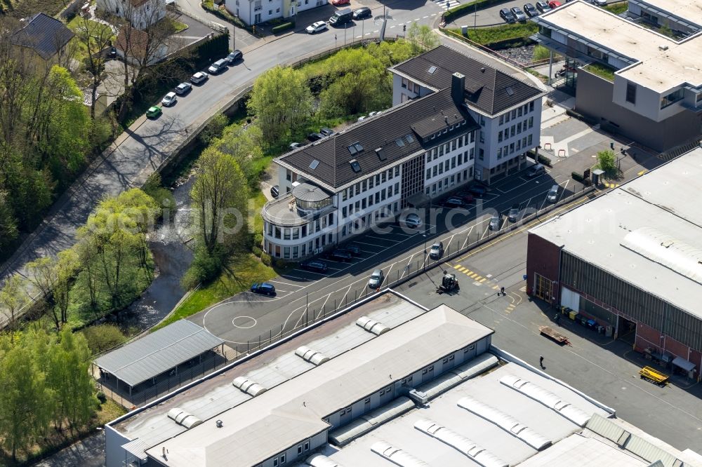 Aerial image Netphen - Building and production halls on the premises on Siegstrasse in the district Dreis-Tiefenbach in Netphen in the state North Rhine-Westphalia, Germany