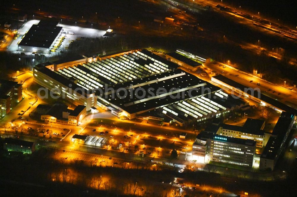 Braunschweig from above - Building and production halls on the premises of Siemens Aktiengesellschaft on Ackerstrasse in Brunswick in the state Lower Saxony, Germany