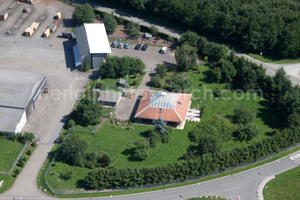 Aerial image Marxzell - Building and production halls on the premises of sIH Holzindustrie GmbH & Co. KG (4 B Holzelemente) in Marxzell in the state Baden-Wuerttemberg