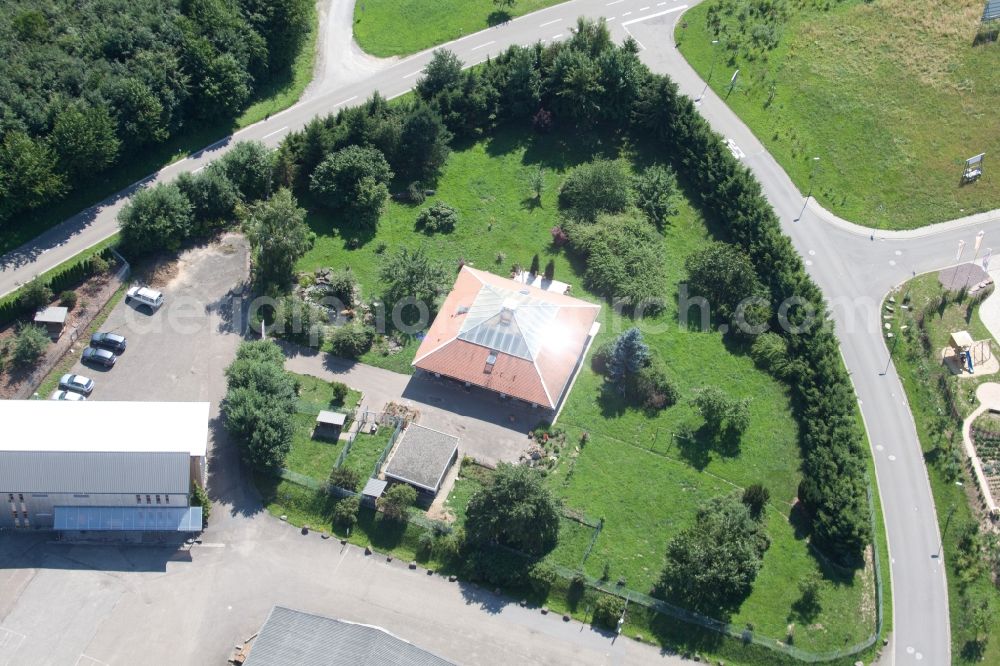 Marxzell from above - Building and production halls on the premises of sIH Holzindustrie GmbH & Co. KG (4 B Holzelemente) in Marxzell in the state Baden-Wuerttemberg