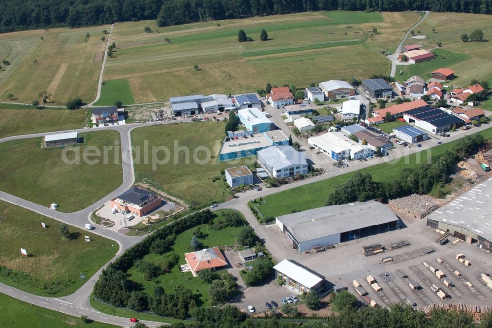 Aerial photograph Marxzell - Building and production halls on the premises of sIH a?? Holzindustrie GmbH & Co. KG (4 B Holzelemente) in Marxzell in the state Baden-Wuerttemberg