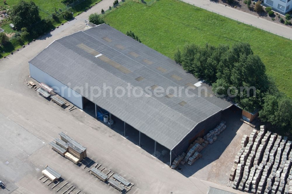 Marxzell from above - Building and production halls on the premises of sIH a?? Holzindustrie GmbH & Co. KG (4 B Holzelemente) in Marxzell in the state Baden-Wuerttemberg