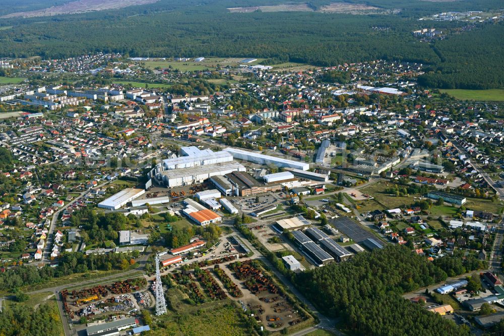 Aerial image Torgelow - Building and production halls on the premises of Silbitz Group Torgelow GmbH in Torgelow in the state Mecklenburg - Western Pomerania, Germany