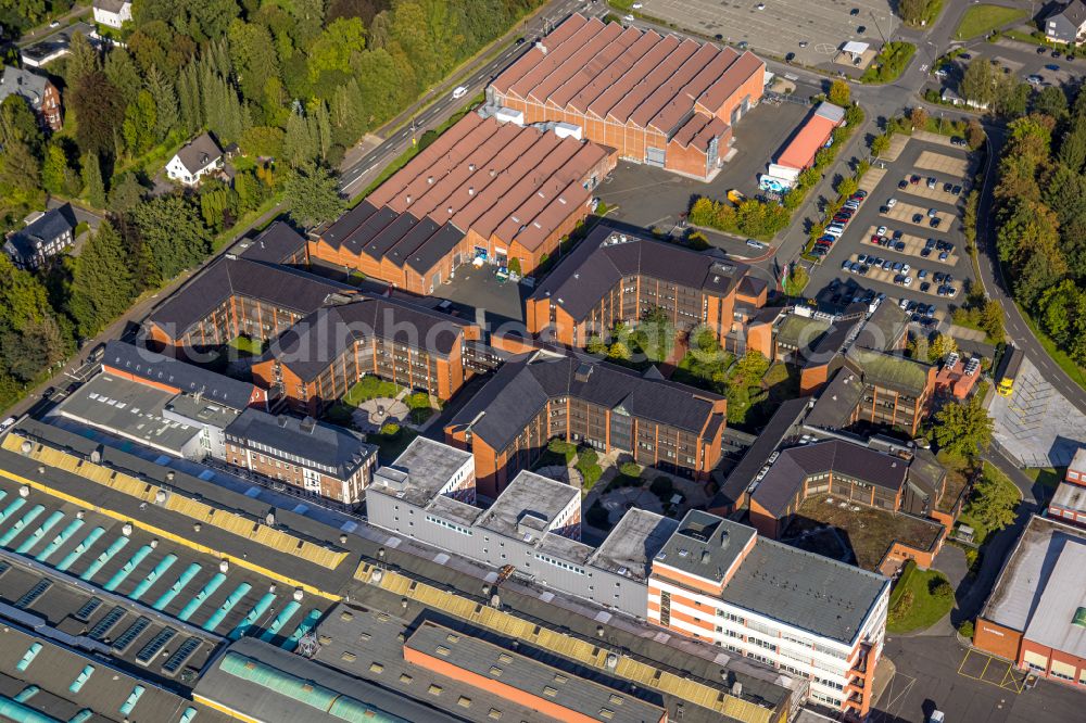 Dahlbruch from above - Building and production halls on the premises of SMS group on Wiesenstrasse in Dahlbruch in the state North Rhine-Westphalia, Germany