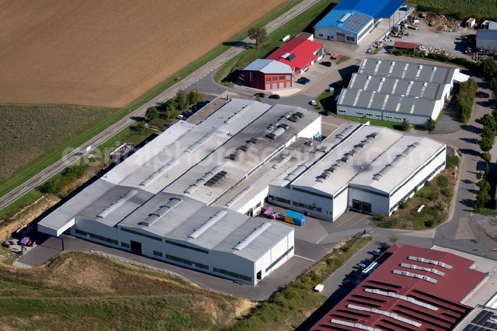 Aerial photograph Schöntal - Building and production halls on the premises of SMW Druckgiesstechnik GmbH on Rudolf-Diesel-Strasse in Schoental in the state Baden-Wurttemberg, Germany