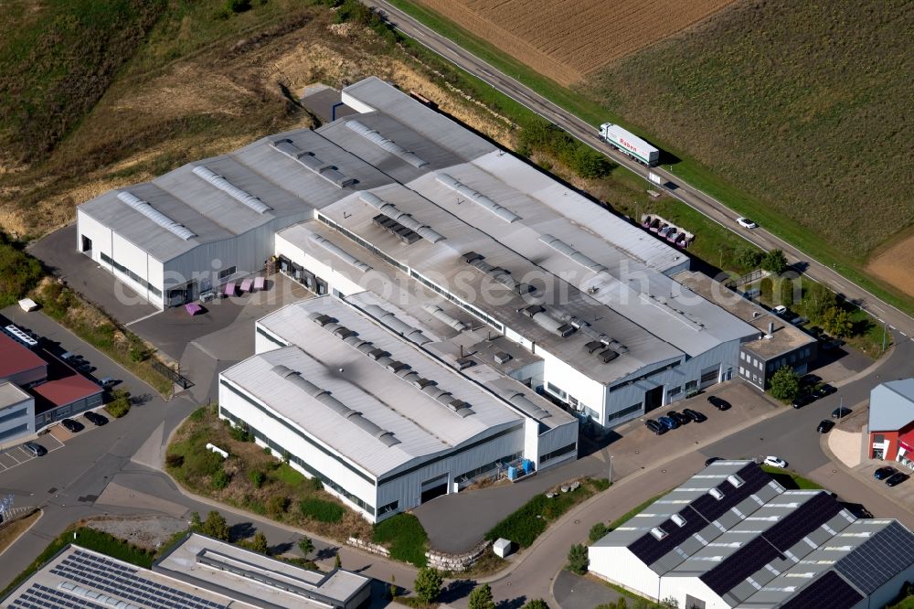 Aerial image Schöntal - Building and production halls on the premises of SMW Druckgiesstechnik GmbH on Rudolf-Diesel-Strasse in Schoental in the state Baden-Wurttemberg, Germany