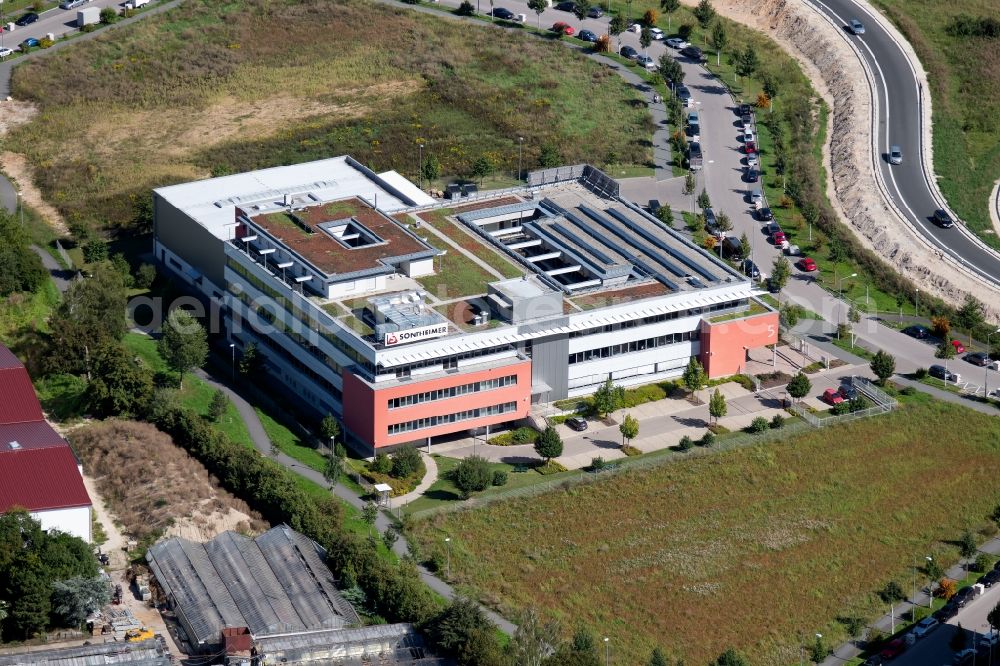 Schwabach from the bird's eye view: Building and production halls on the premises of Sontheimer Elektroschaltgeraete GmbH Wendelsteiner Strasse in Schwabach in the state Bavaria, Germany