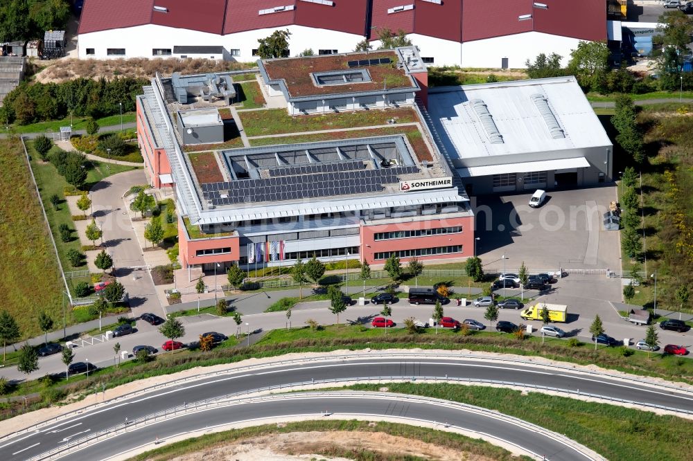 Aerial image Schwabach - Building and production halls on the premises of Sontheimer Elektroschaltgeraete GmbH Wendelsteiner Strasse in Schwabach in the state Bavaria, Germany