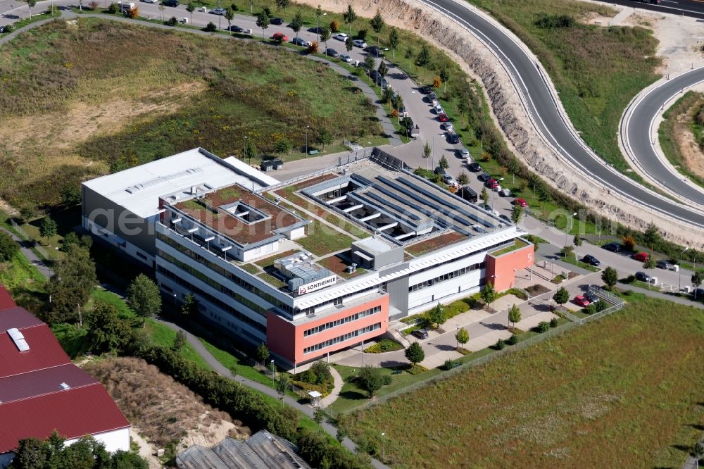 Aerial photograph Schwabach - Building and production halls on the premises of Sontheimer Elektroschaltgeraete GmbH Wendelsteiner Strasse in Schwabach in the state Bavaria, Germany