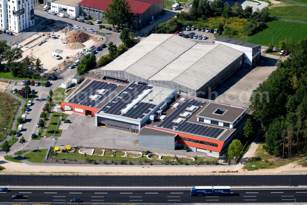 Schwabach from the bird's eye view: Building and production halls on the premises of Sontheimer Elektroschaltgeraete GmbH Wendelsteiner Strasse in Schwabach in the state Bavaria, Germany