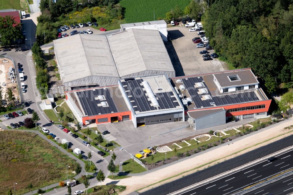 Aerial photograph Schwabach - Building and production halls on the premises of Sontheimer Elektroschaltgeraete GmbH Wendelsteiner Strasse in Schwabach in the state Bavaria, Germany