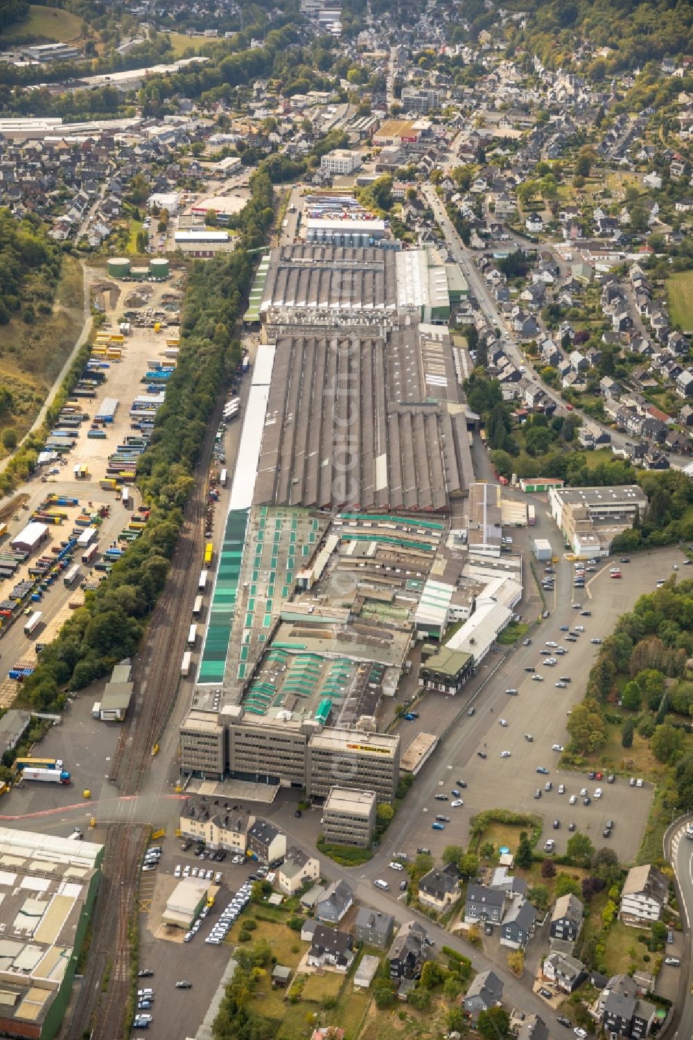 Aerial image Salchendorf - Building and production halls on the premises of SSI SCHAeFER FRITZ SCHAeFER GMBH in Salchendorf in the state North Rhine-Westphalia, Germany