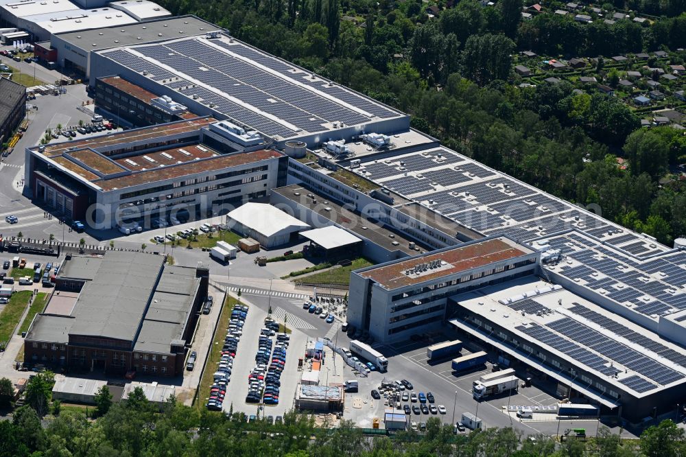 Aerial photograph Berlin - Extension - new building - construction site on the factory premises of Stadler Deutschland GmbH on street Lessingstrasse in the district Wilhelmsruh in Berlin, Germany