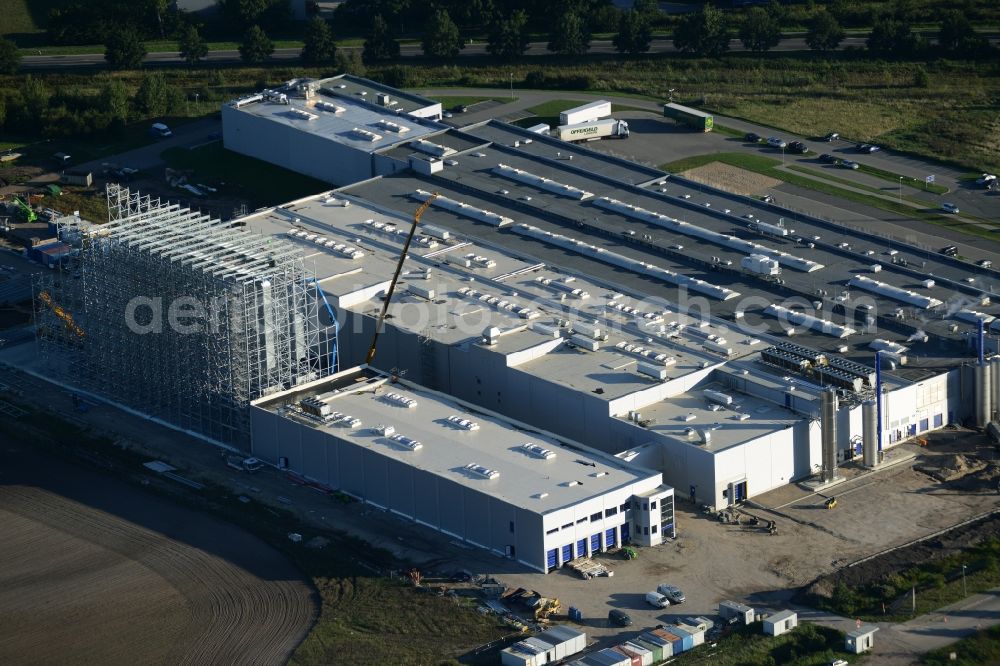 Aerial image Boizenburg/Elbe - Building and production halls on the premises of Sweet Tec GmbH in Boizenburg/Elbe in the state Mecklenburg - Western Pomerania