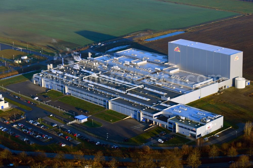 Aerial image Boizenburg/Elbe - Building and production halls on the premises of Sweet Tec GmbH in Boizenburg/Elbe in the state Mecklenburg - Western Pomerania, Germany