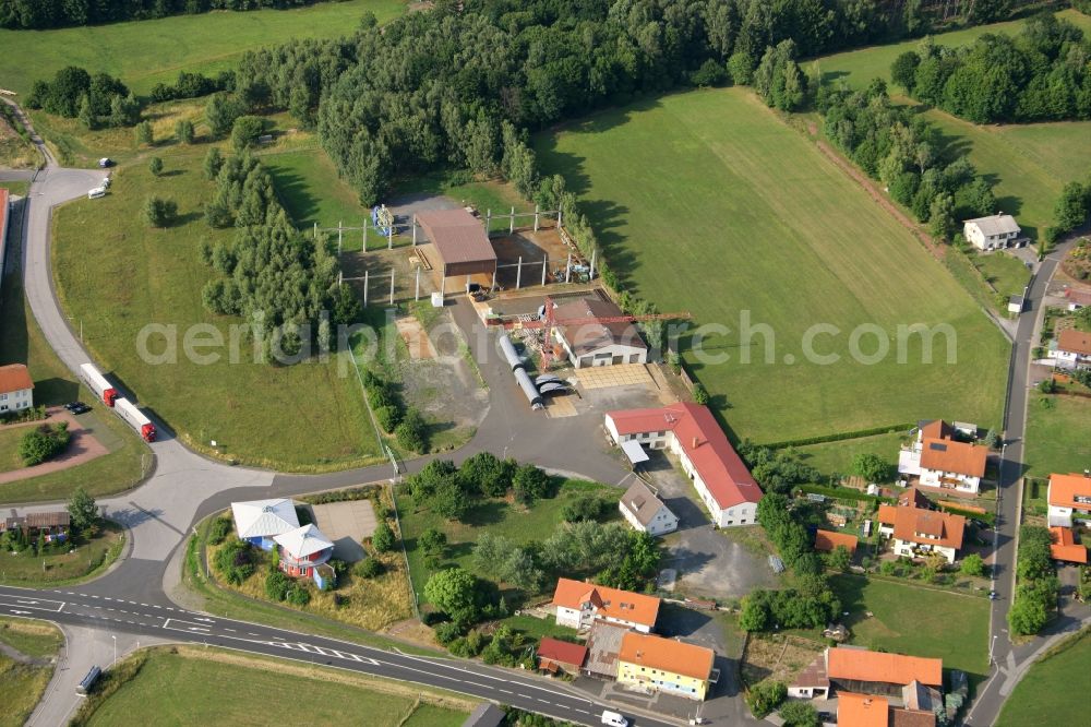 Schildeck from the bird's eye view: Building and production halls on the premises of Tank- u. Stahlbau Abersfelof GmbH & Co. KG ba in Schildeck in the state Bavaria, Germany