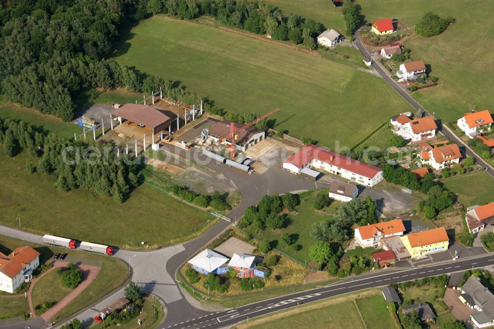 Aerial image Schildeck - Building and production halls on the premises of Tank- u. Stahlbau Abersfelof GmbH & Co. KG ba in Schildeck in the state Bavaria, Germany