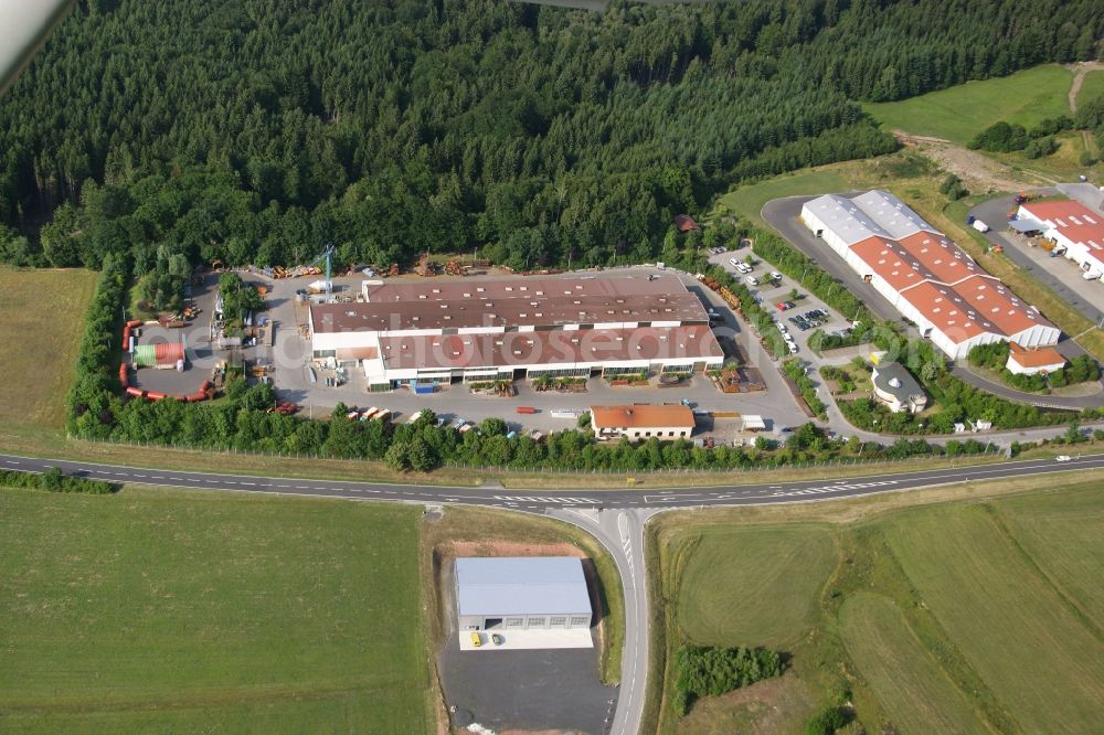 Aerial photograph Schildeck - Building and production halls on the premises of Tank- u. Stahlbau Abersfelof GmbH & Co. KG ba in Schildeck in the state Bavaria, Germany