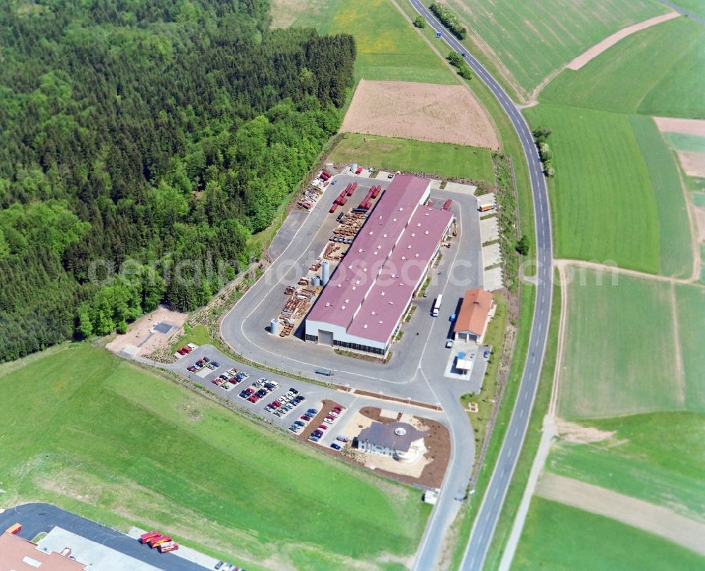 Aerial photograph Schondra - Building and production halls on the premises of Tank- u. Stahlbau Abersfelof GmbH & Co. KG ba in Schildeck in the state Bavaria, Germany