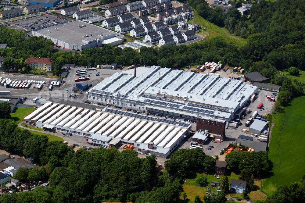 Aerial image Velbert - Building and production halls on the premises of Technisches Hilfswerk in Velbert in the state North Rhine-Westphalia, Germany