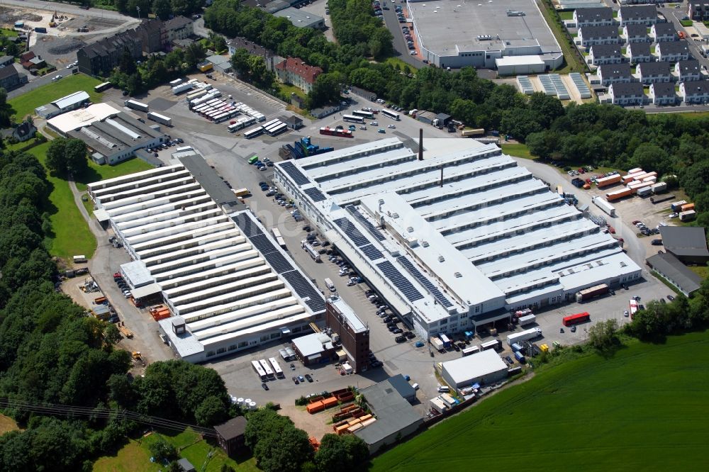 Aerial photograph Velbert - Building and production halls on the premises of Technisches Hilfswerk in Velbert in the state North Rhine-Westphalia, Germany