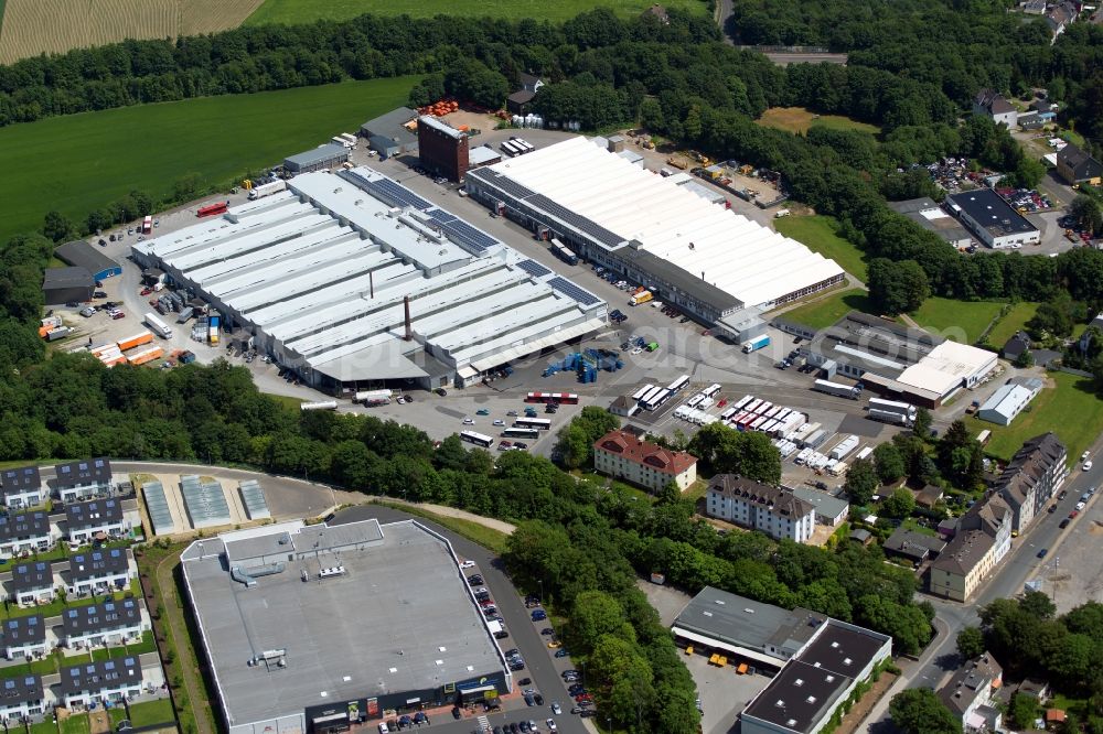 Velbert from the bird's eye view: Building and production halls on the premises of Technisches Hilfswerk in Velbert in the state North Rhine-Westphalia, Germany