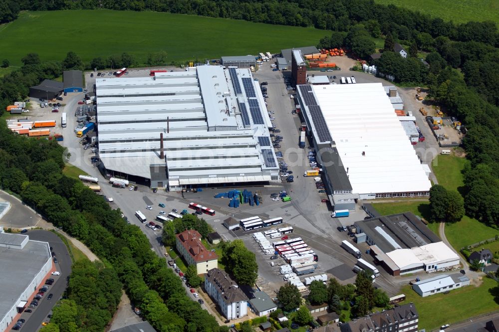 Aerial image Velbert - Building and production halls on the premises of Technisches Hilfswerk in Velbert in the state North Rhine-Westphalia, Germany