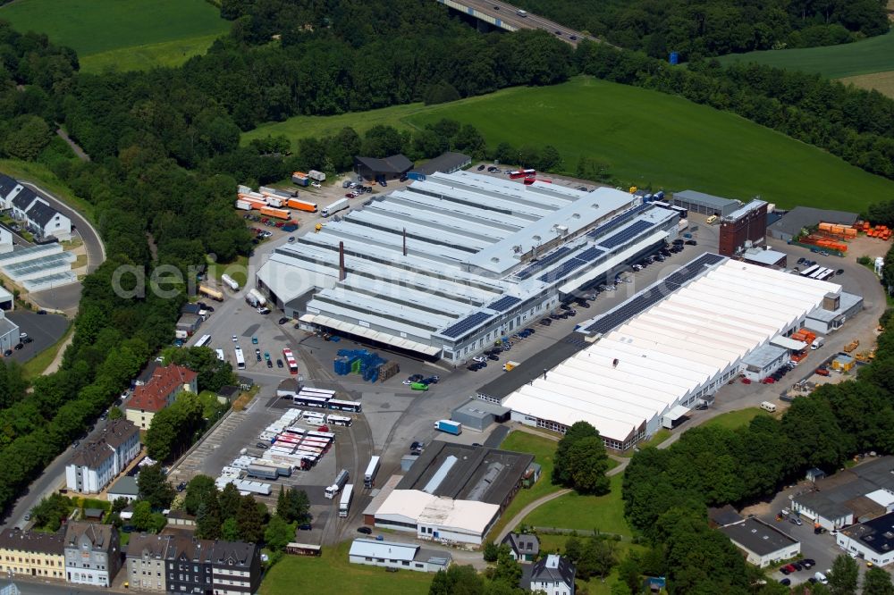 Aerial photograph Velbert - Building and production halls on the premises of Technisches Hilfswerk in Velbert in the state North Rhine-Westphalia, Germany