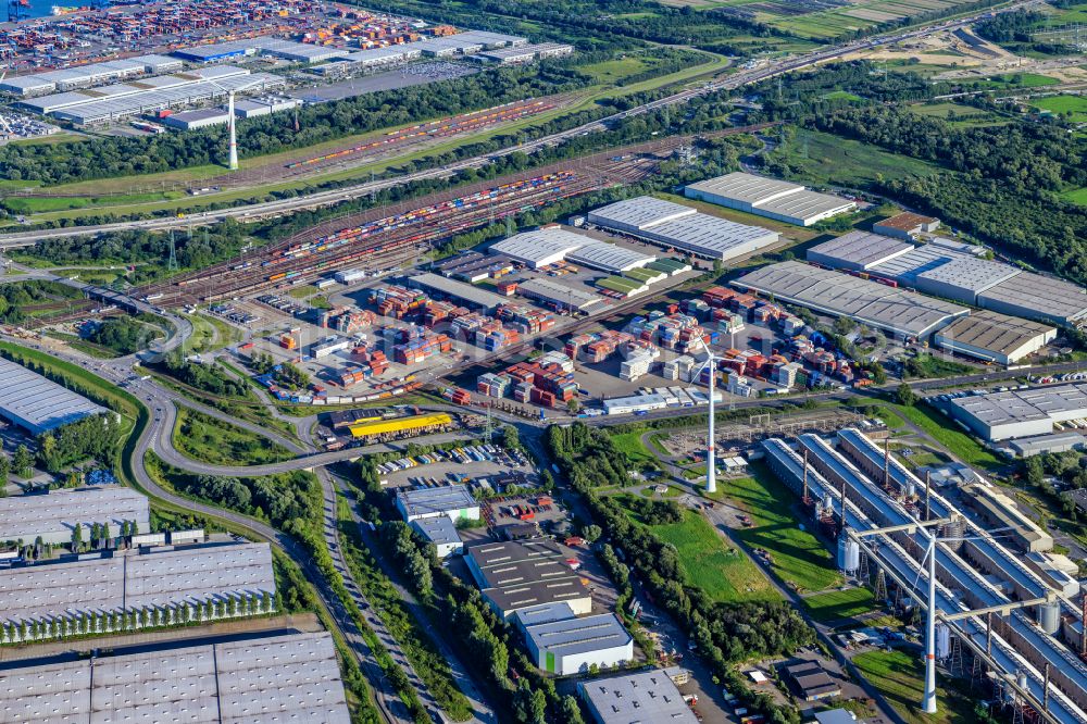 Hamburg from above - Factory premises of Trimet Aluminum SE in the district of Altenwerder in Hamburg in the state of Hamburg, Germany