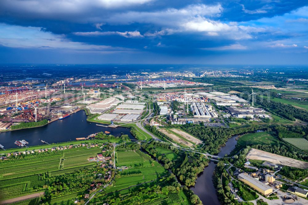 Aerial image Hamburg - Factory premises of Trimet Aluminum SE in the district of Altenwerder in Hamburg in the state of Hamburg, Germany