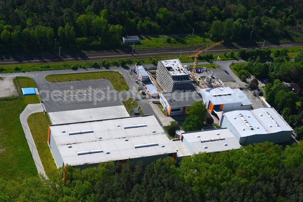 Aerial photograph Biesenthal - Building and production halls on the premises TZMO Deutschland in Biesenthal in the state Brandenburg, Germany