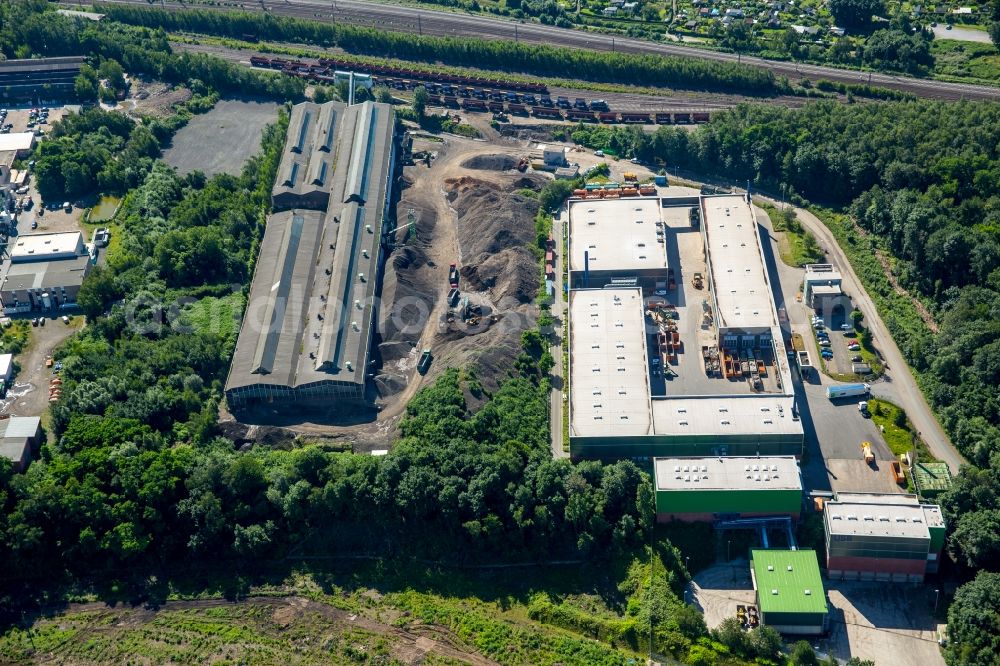 Aerial photograph Bochum - Building and production halls on the factory premises of the USB Service GmbH services in waste management in Bochum in North Rhine-Westphalia