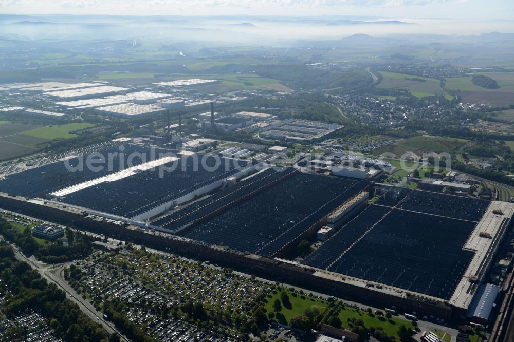 Baunatal from above - Building and production halls on the premises of Volkswagen AG Baunatal in Baunatal in the state Hesse