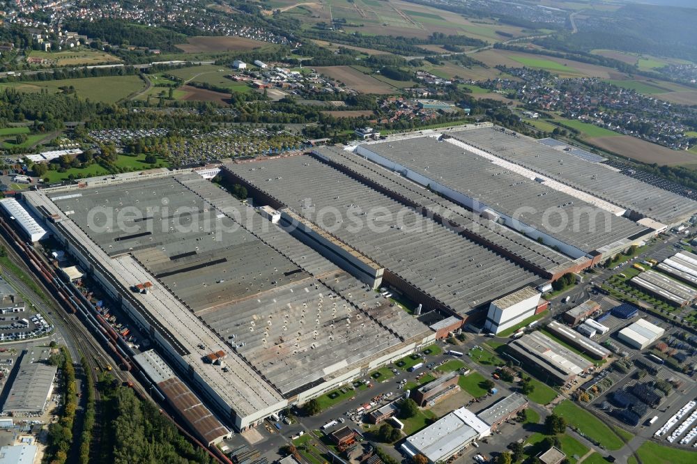 Baunatal from the bird's eye view: Building and production halls on the premises of Volkswagen AG Baunatal in Baunatal in the state Hesse