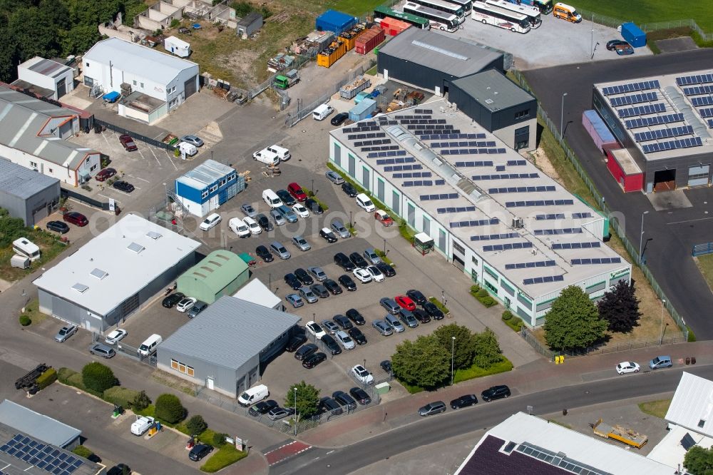 Schwalmtal from above - Building and production halls on the premises of Vortmann GmbH in the district Waldniel in Schwalmtal in the state North Rhine-Westphalia, Germany