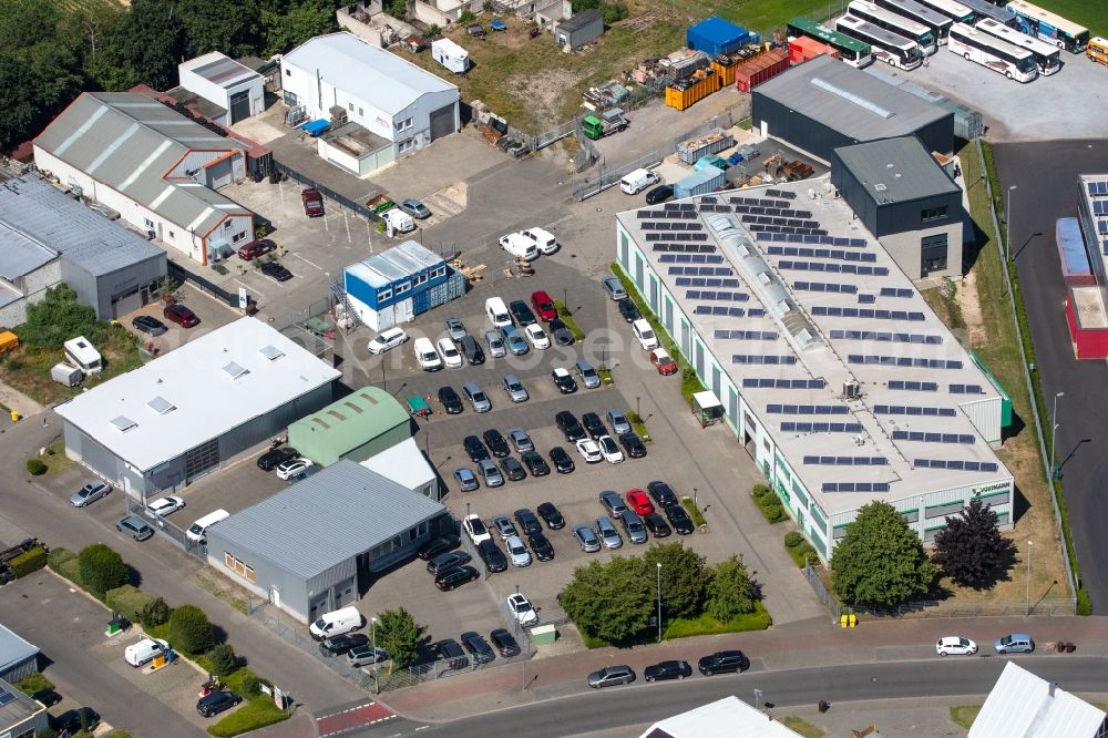 Schwalmtal from the bird's eye view: Building and production halls on the premises of Vortmann GmbH in the district Waldniel in Schwalmtal in the state North Rhine-Westphalia, Germany