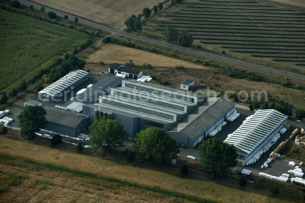 Aerial photograph Sangerhausen - Building and production halls on the premises of Vpw Nink GmbH on Allstedter Strasse in Sangerhausen in the state Saxony-Anhalt