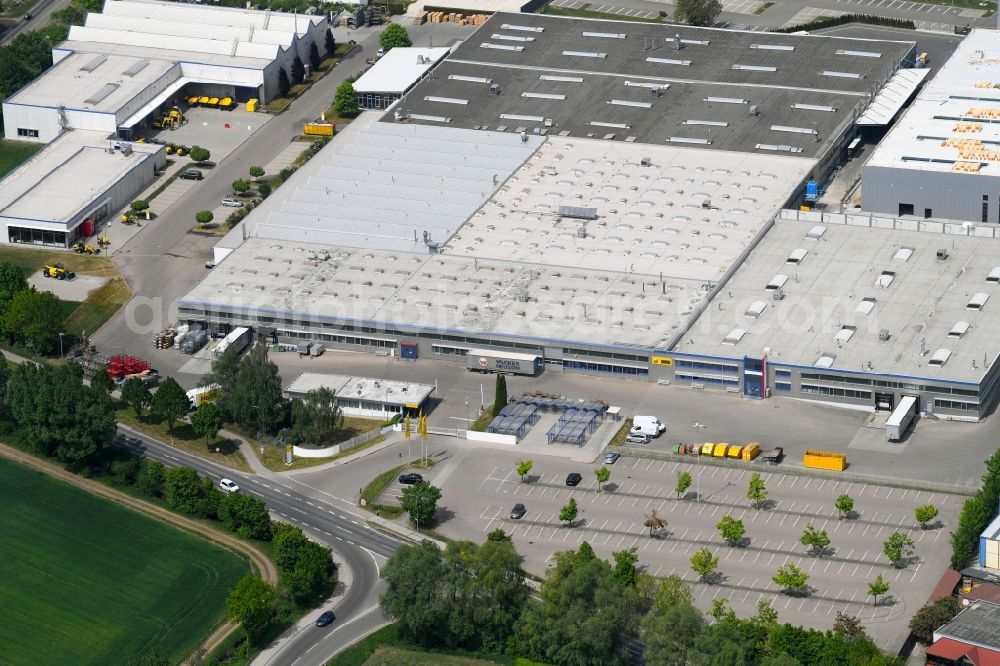 Reichertshofen from the bird's eye view: Building and production halls on the premises of Wacker Neuson SE on Muenchner Strasse in Reichertshofen in the state Bavaria, Germany