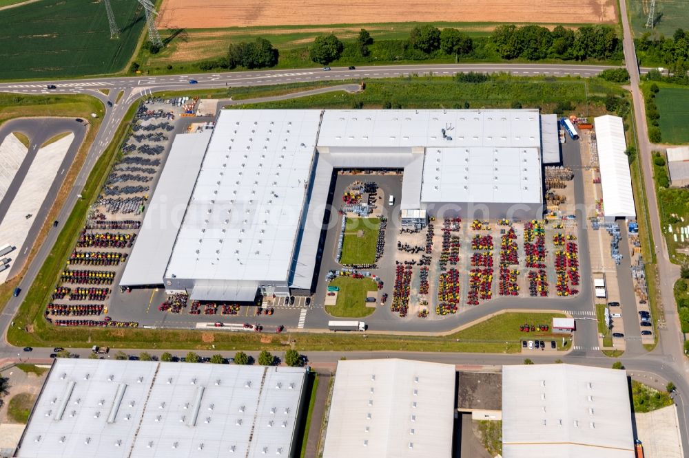 Aerial image Korbach - Building and production halls on the premises of Weidemann GmbH on Industriestrasse in Korbach in the state Hesse, Germany