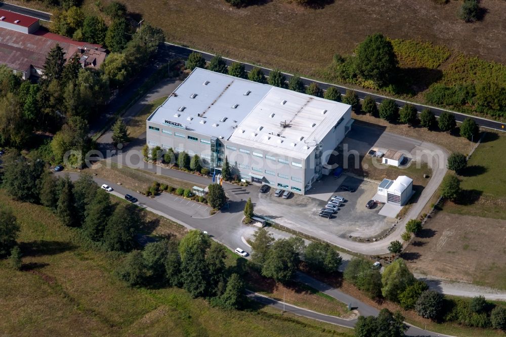 Wiesthal from the bird's eye view: Building and production halls on the premises WENZEL Group GmbH & Co. KG on Werner-Wenzel-Strasse in the district Krommenthal in Wiesthal in the state Bavaria, Germany