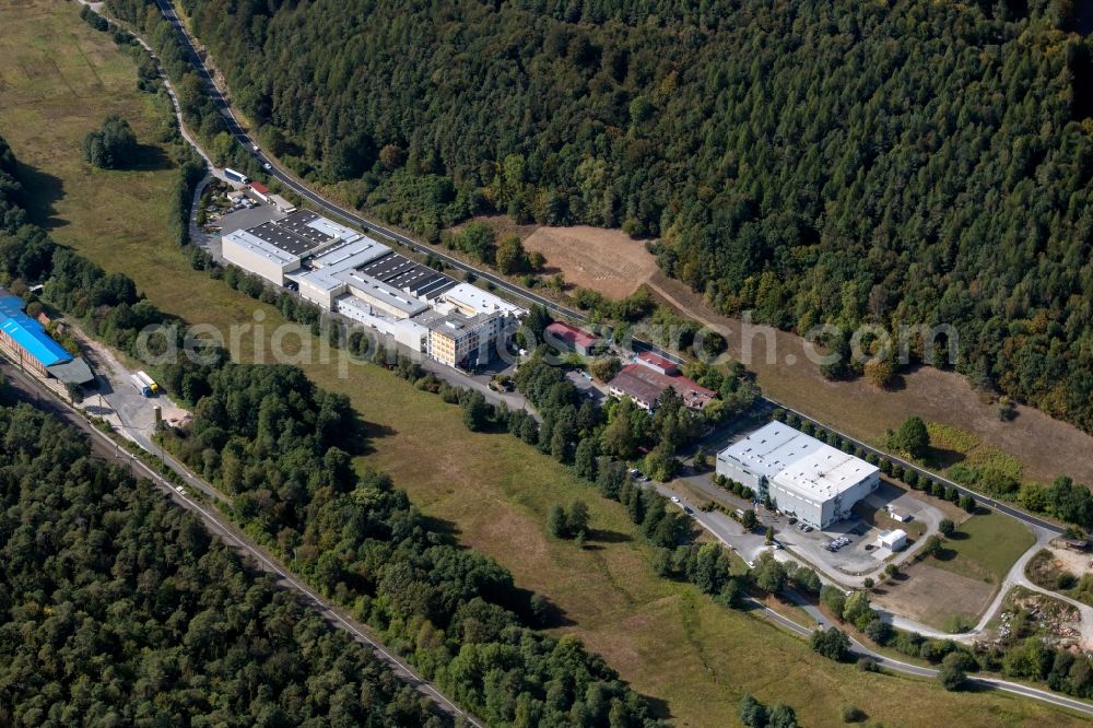 Aerial photograph Wiesthal - Building and production halls on the premises WENZEL Group GmbH & Co. KG on Werner-Wenzel-Strasse in the district Krommenthal in Wiesthal in the state Bavaria, Germany