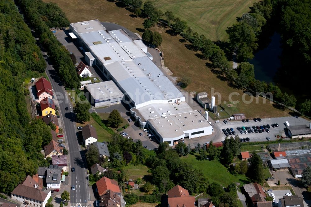 Aerial photograph Krautheim - Building and production halls on the premises of the Woehrle GmbH & Co. KG in Krautheim in the state Baden-Wurttemberg, Germany