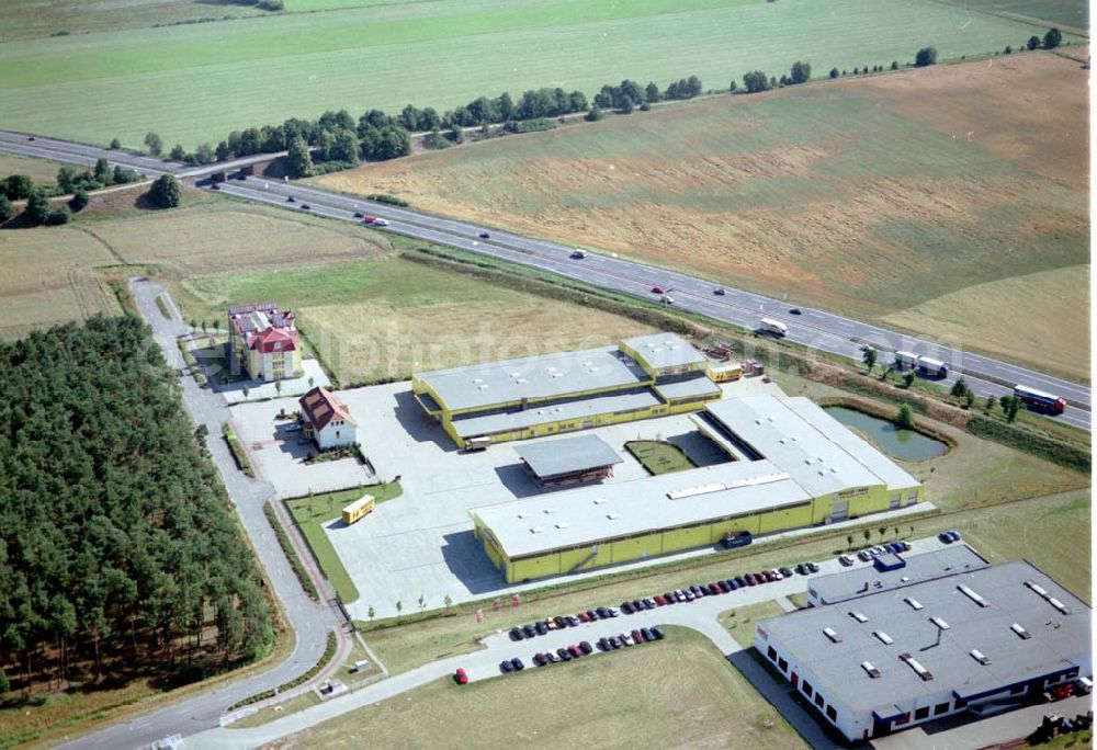 Freiwalde / BRB from above - Werksgelände der WILLCO-Haus GmbH & Co - KG Am Stieg 19 in 15910 Freiwalde an der Autobahnabfahrt. Tel.: 035474-200-0