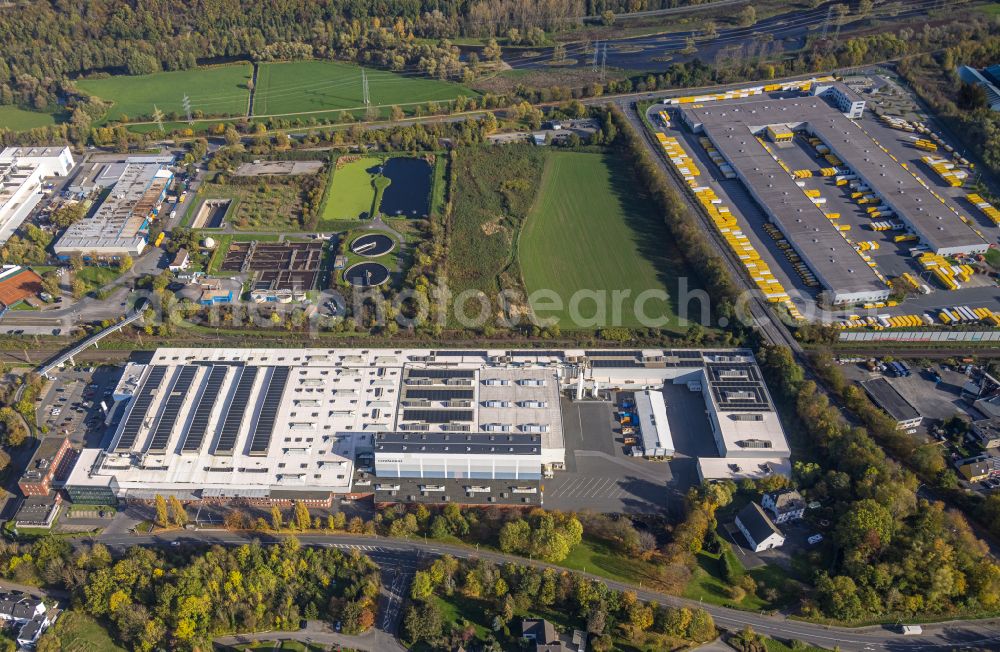 Hagen from the bird's eye view: Building and production halls on the premises C.D. Waelzholz GmbH & Co. KG on Feldmuehlenstrasse in Hagen at Ruhrgebiet in the state North Rhine-Westphalia, Germany