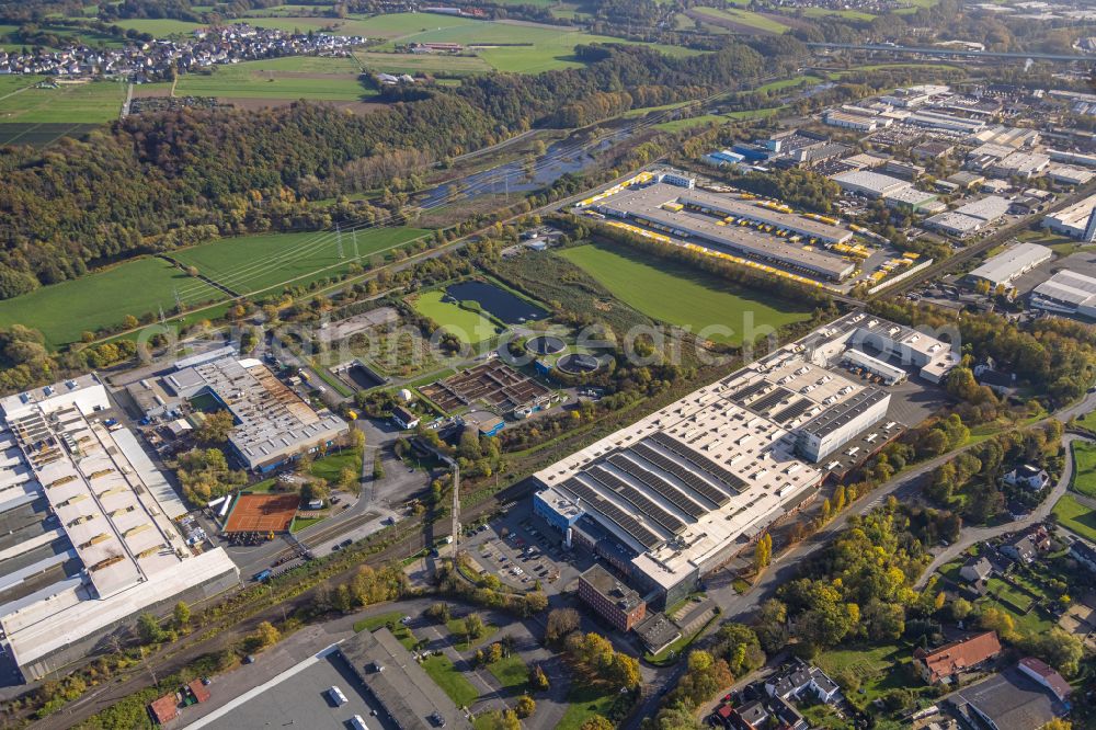 Hagen from the bird's eye view: Building and production halls on the premises C.D. Waelzholz GmbH & Co. KG on Feldmuehlenstrasse in Hagen at Ruhrgebiet in the state North Rhine-Westphalia, Germany